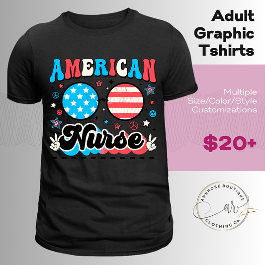 American Nurse Graphic T-shirt