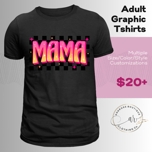 Mama Glitter Graphic T-shirt