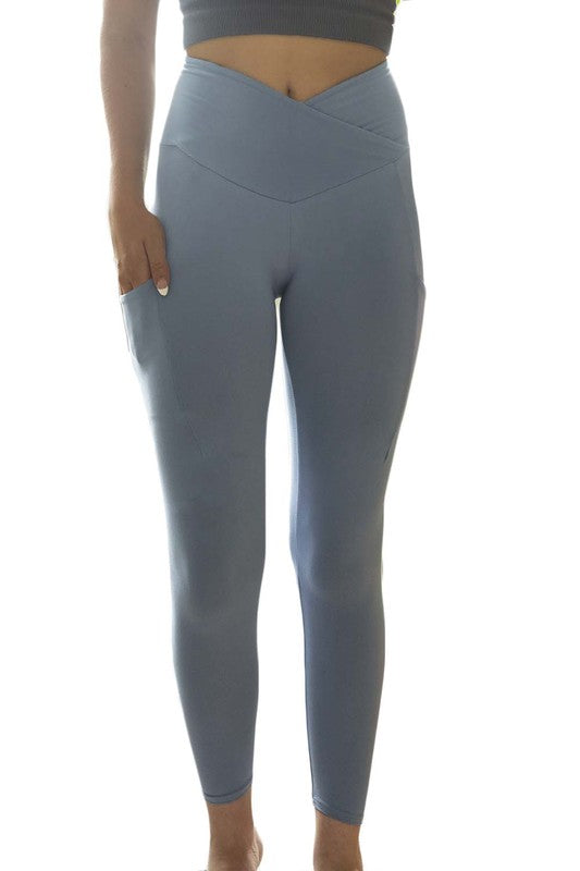 PREORDER Cross Waist Pocket Leggings in Multiple Colors