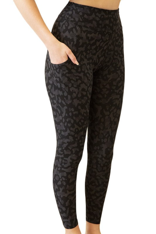 Black Leopard Pocket Leggings - AnnRose Boutique