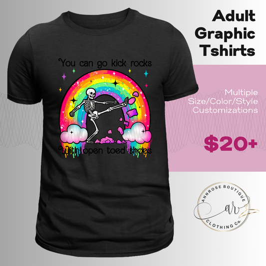 Kick Rocks Rainbow Graphic T-shirt