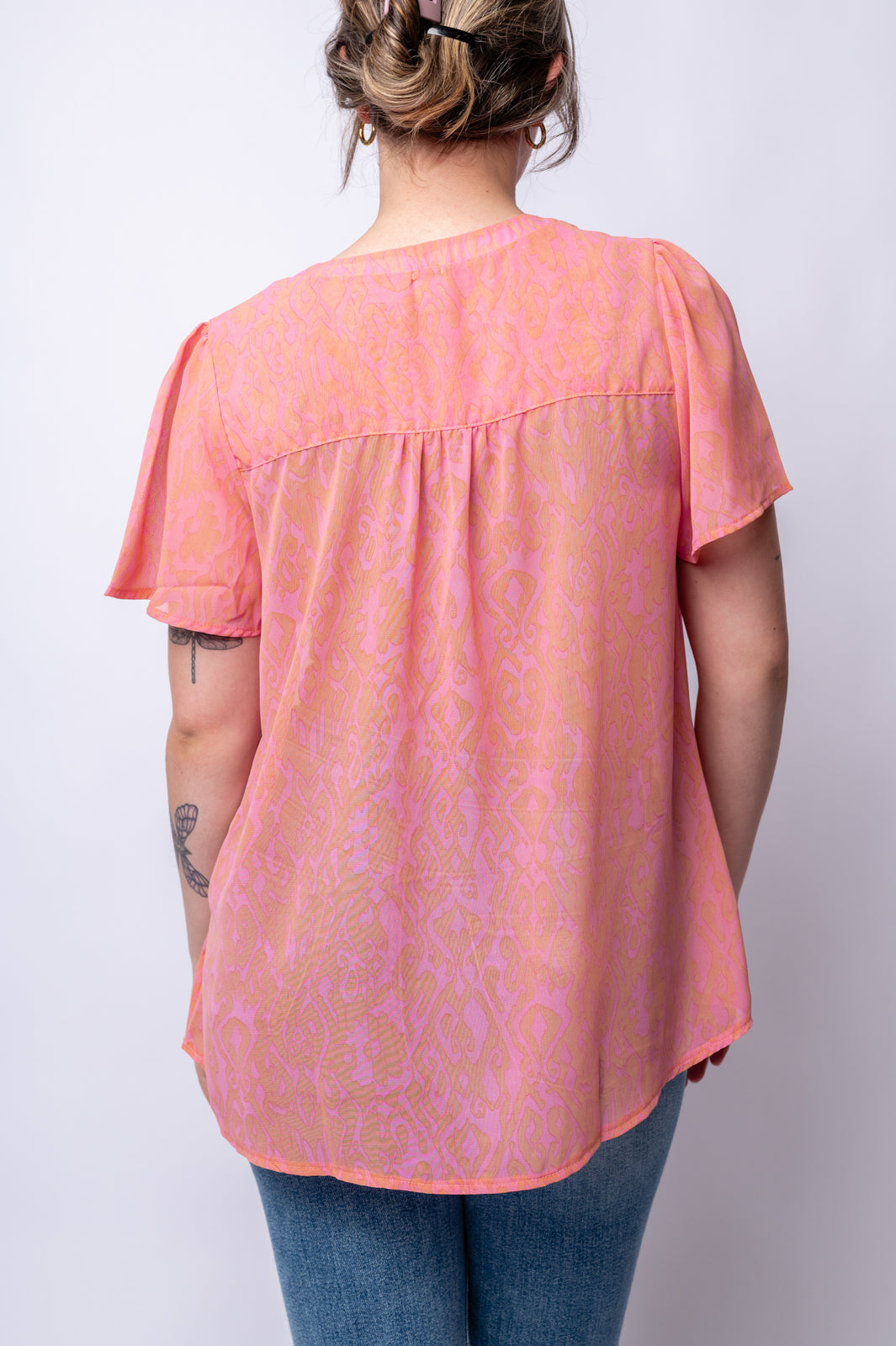 Shawl Neckline Blouse