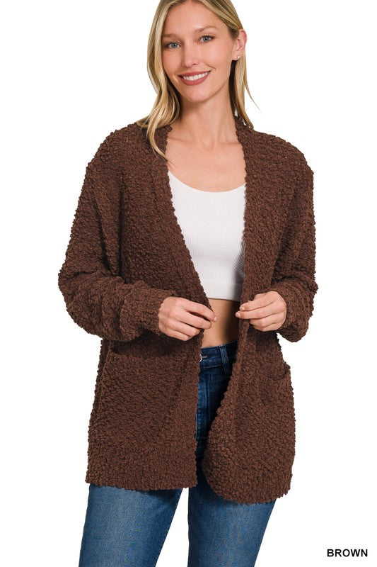 Brown PopCorn Cardigan