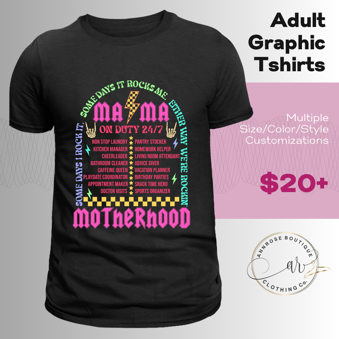 Mama on Duty 24/7 Graphic T-shirt