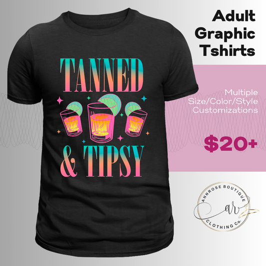 Tanned & Tipsy Graphic T-shirt