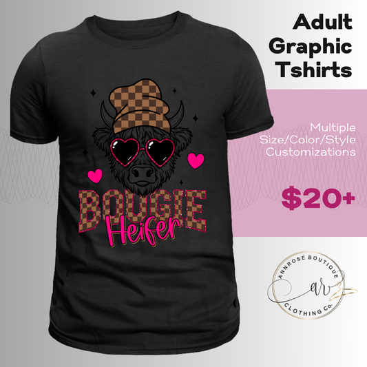 Bougie Heifer Cow Graphic T-Shirt