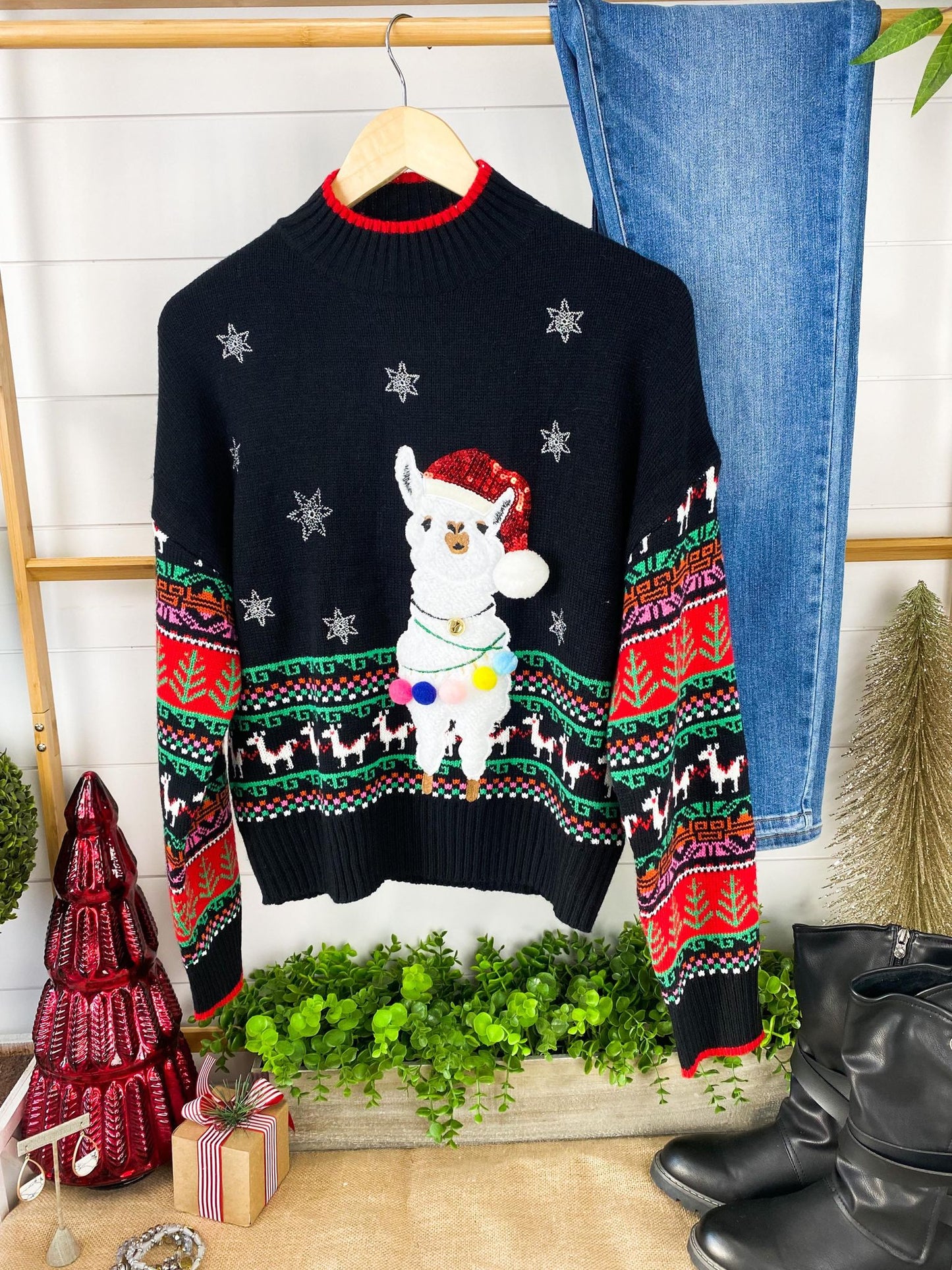Llama Jolly Jingle Sweater