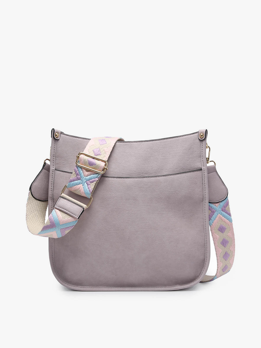 Dusty Lavender Crossbody With Strap - AnnRose Boutique