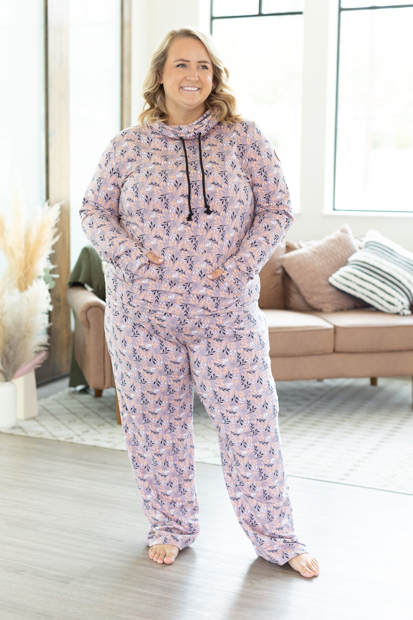 IN STOCK Cloud Lounge Pants - Mulberry Leaves - AnnRose Boutique