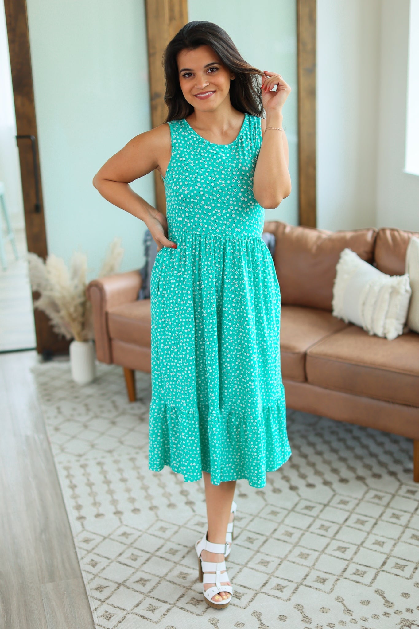 Dress - Turquoise Floral