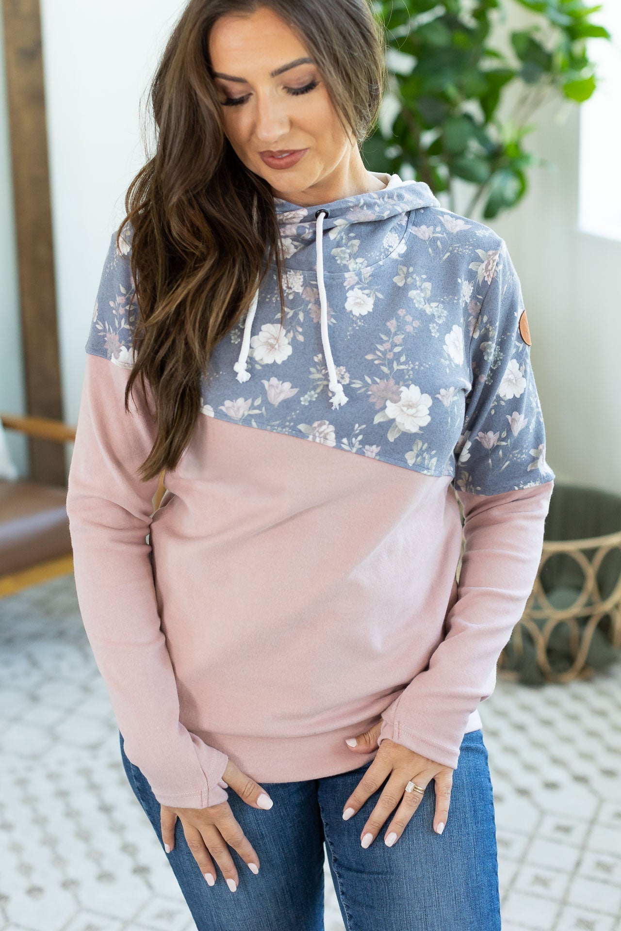 Hoodie - Blush and Floral