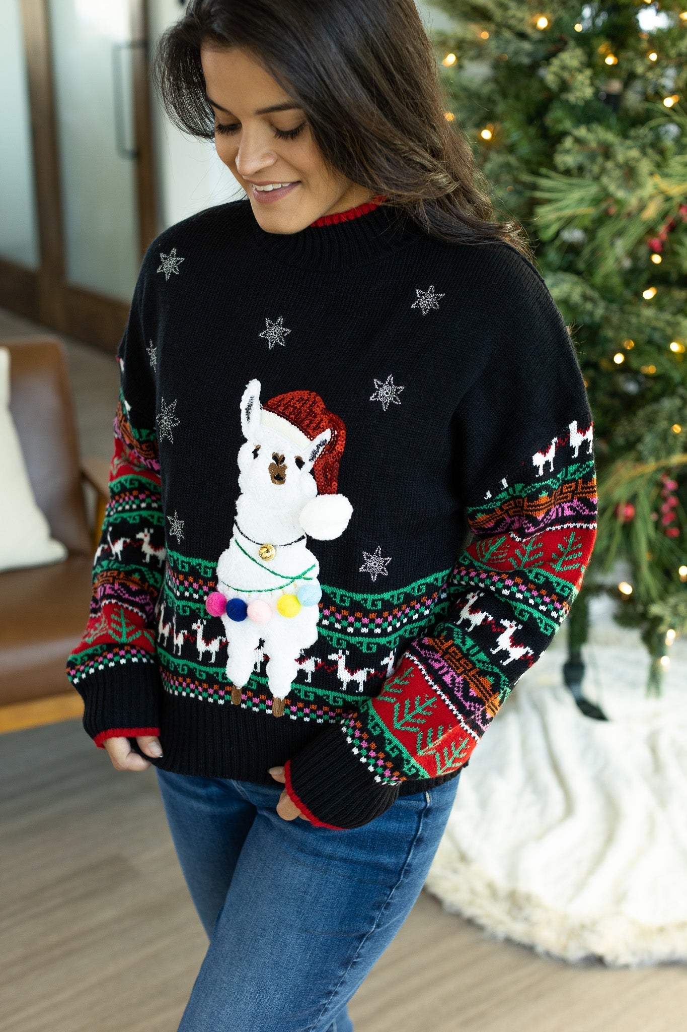 Llama Jolly Jingle Sweater