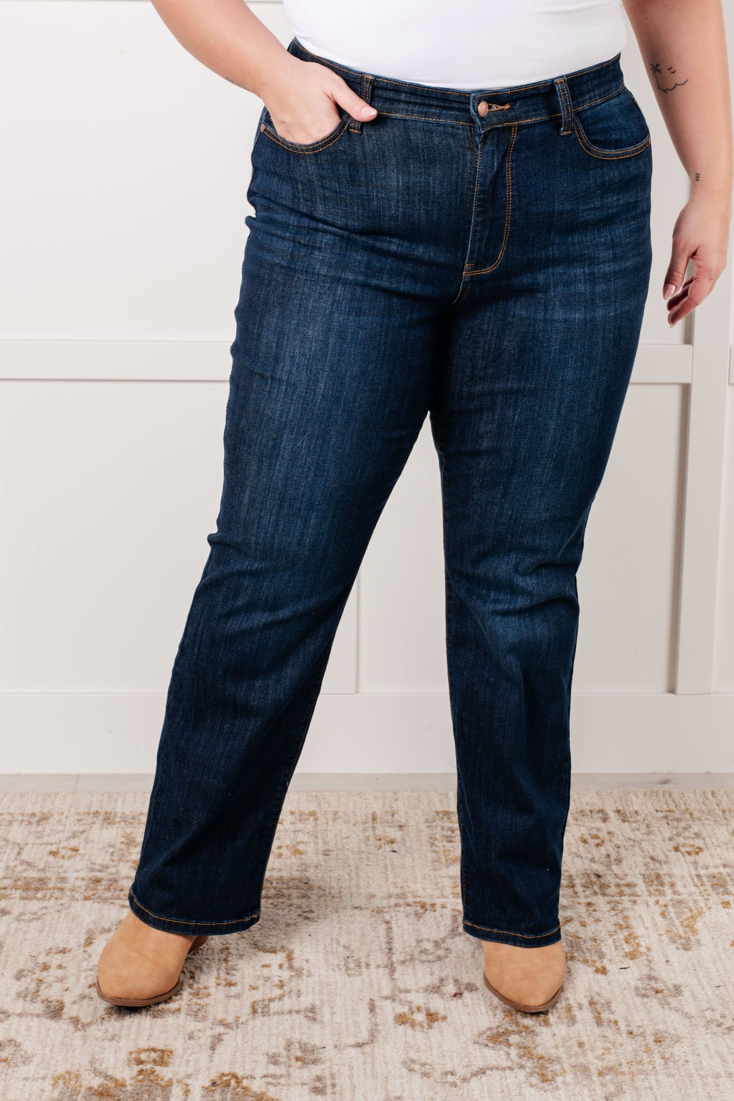 Judy Blue High Rise Classic Straight Jeans