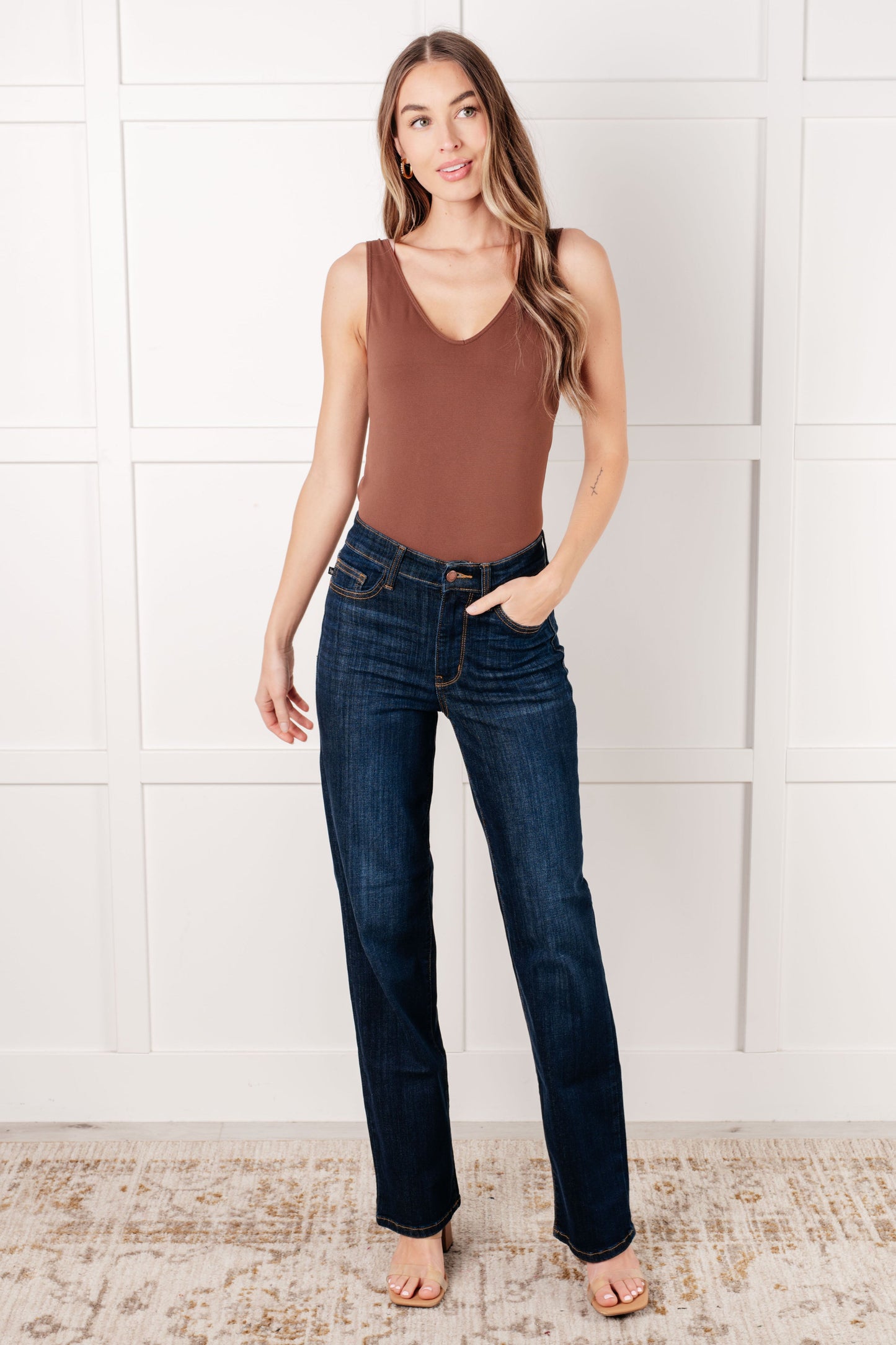 Judy Blue High Rise Classic Straight Jeans