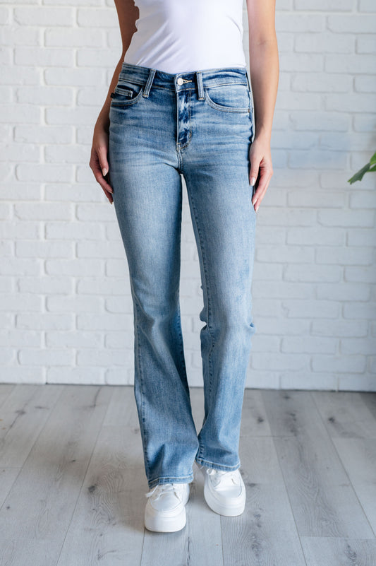 Judy Blue Mid Rise Clean Bootcut Jeans