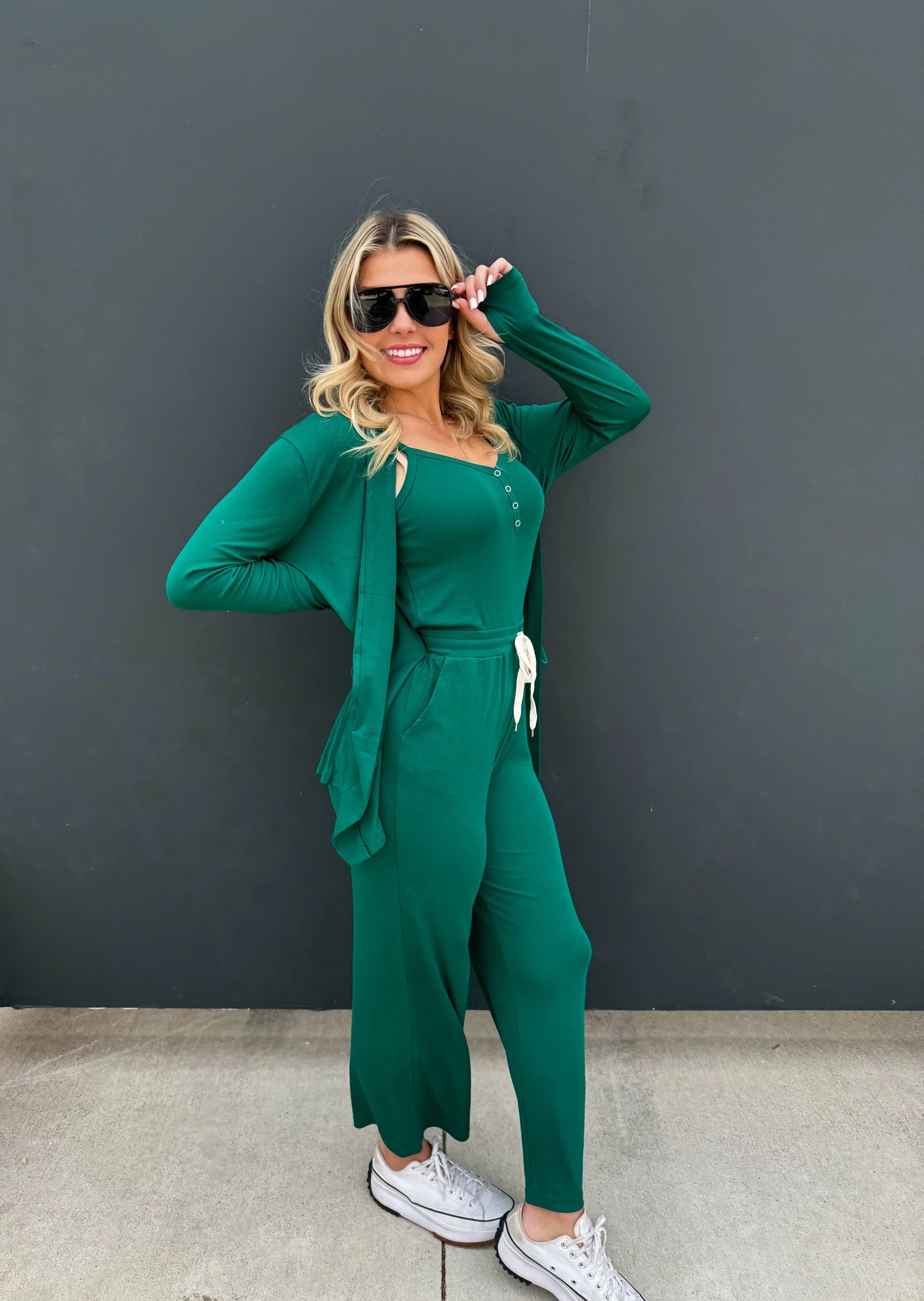 PREORDER: Soft Landing Romper and Cardigan Set in Five Colors