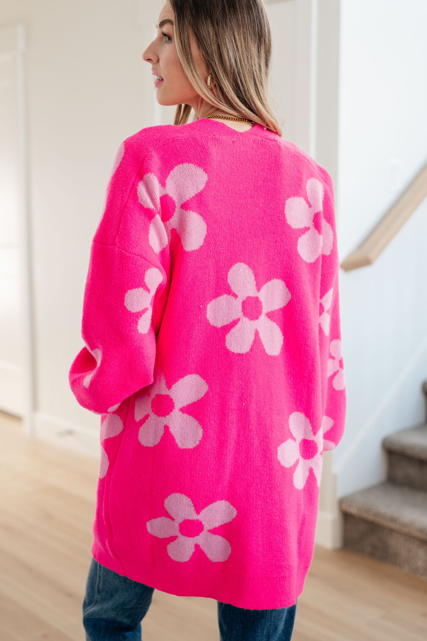 Floral Cardigan in Pink
