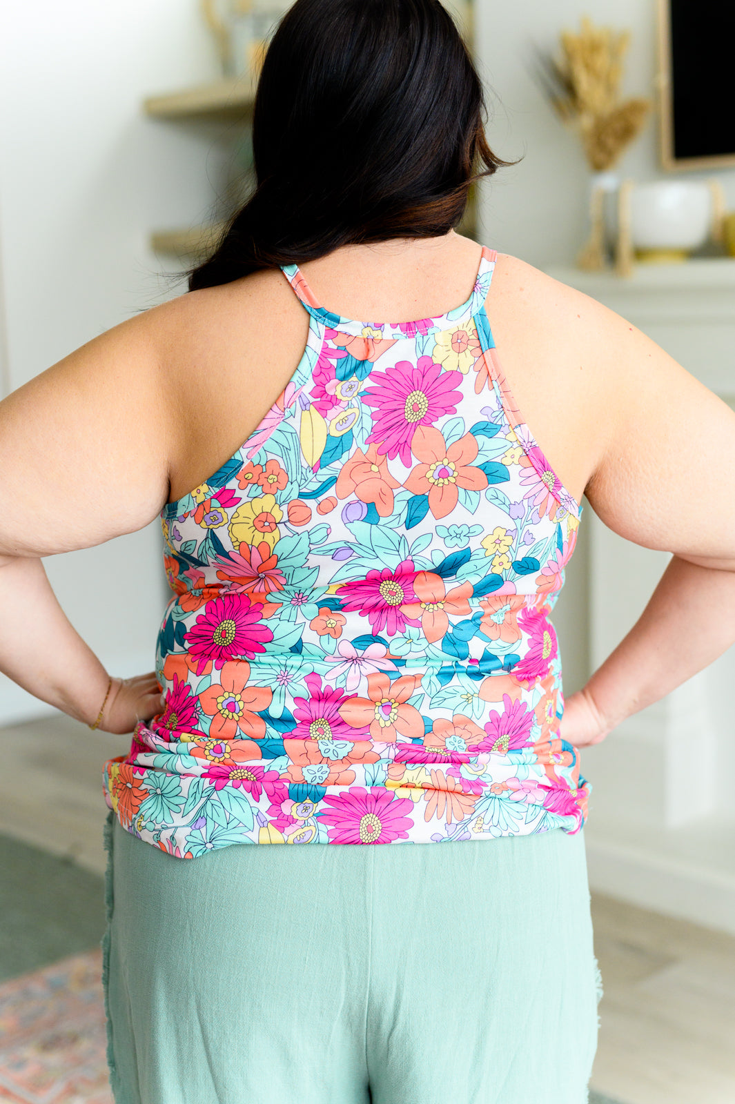 Floral Halter Tank