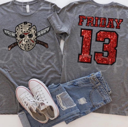 Friday the 13th- Double sided Graphic Tee/sweatshirt