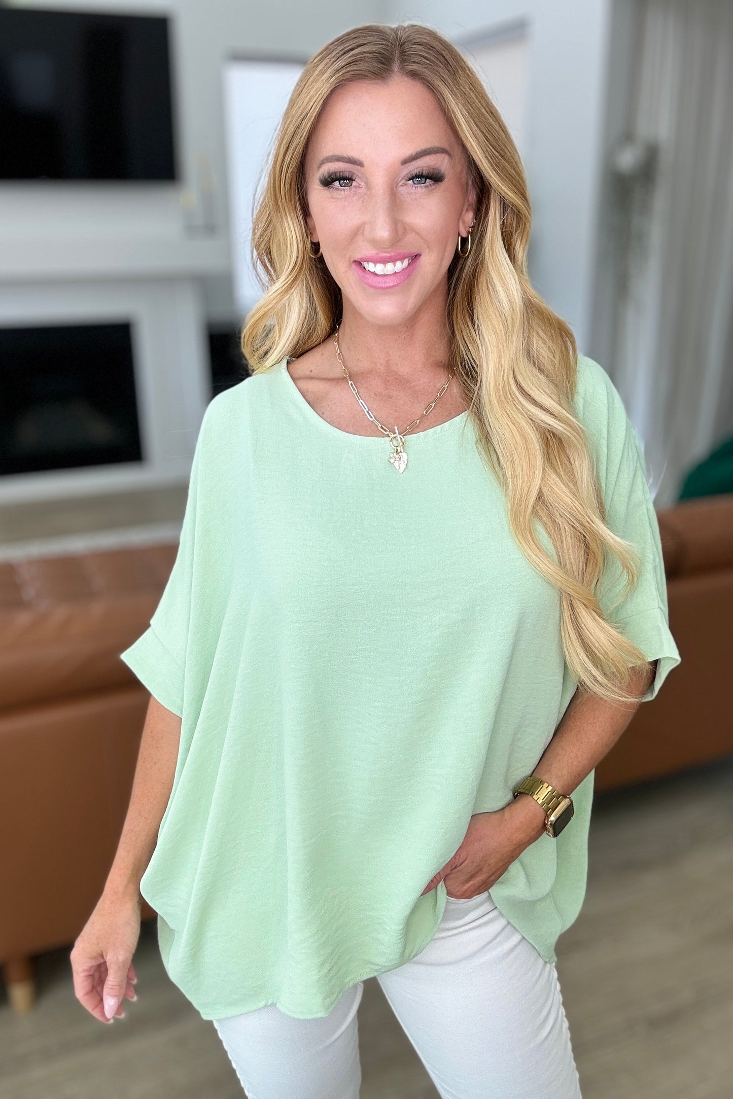 Dolman Sleeve Top in Sage