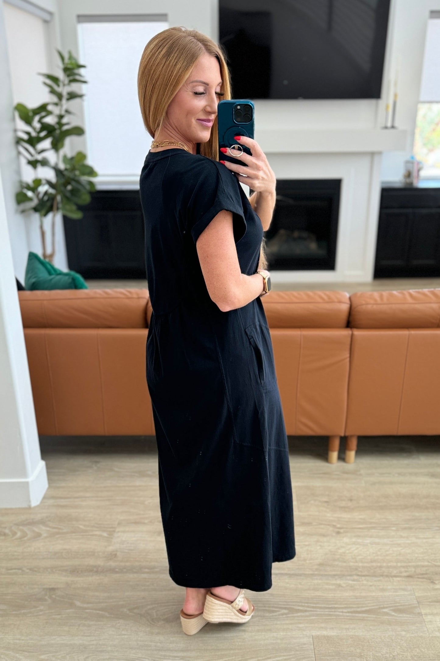 Shift Maxi Dress in Black