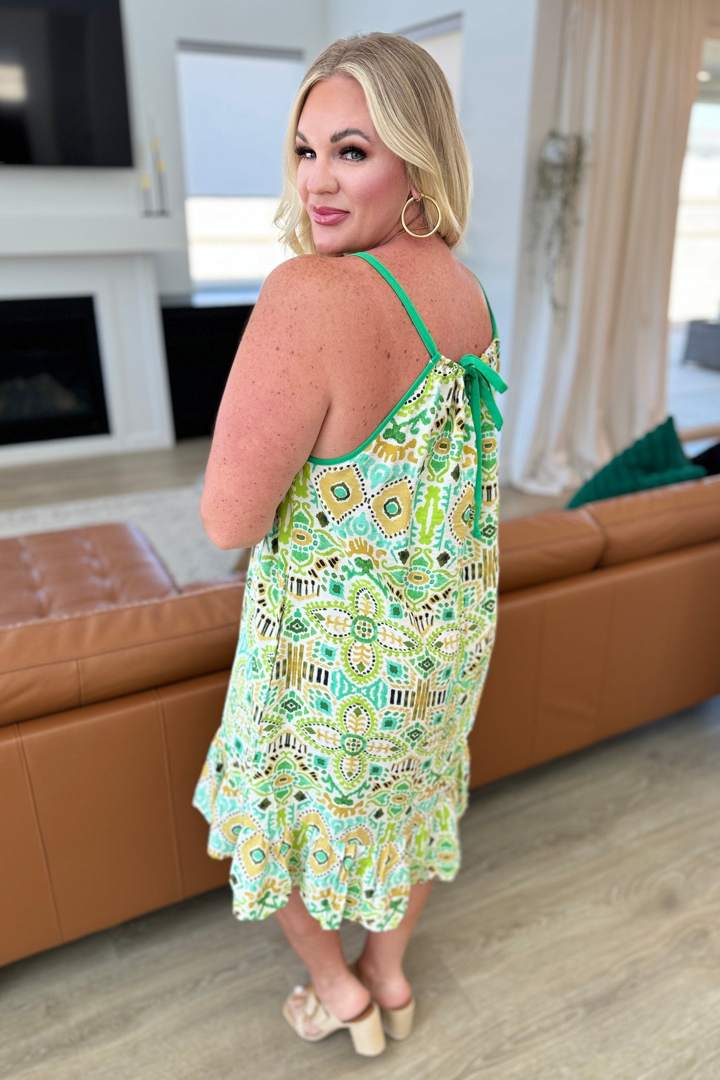 Tank Dress in Lime