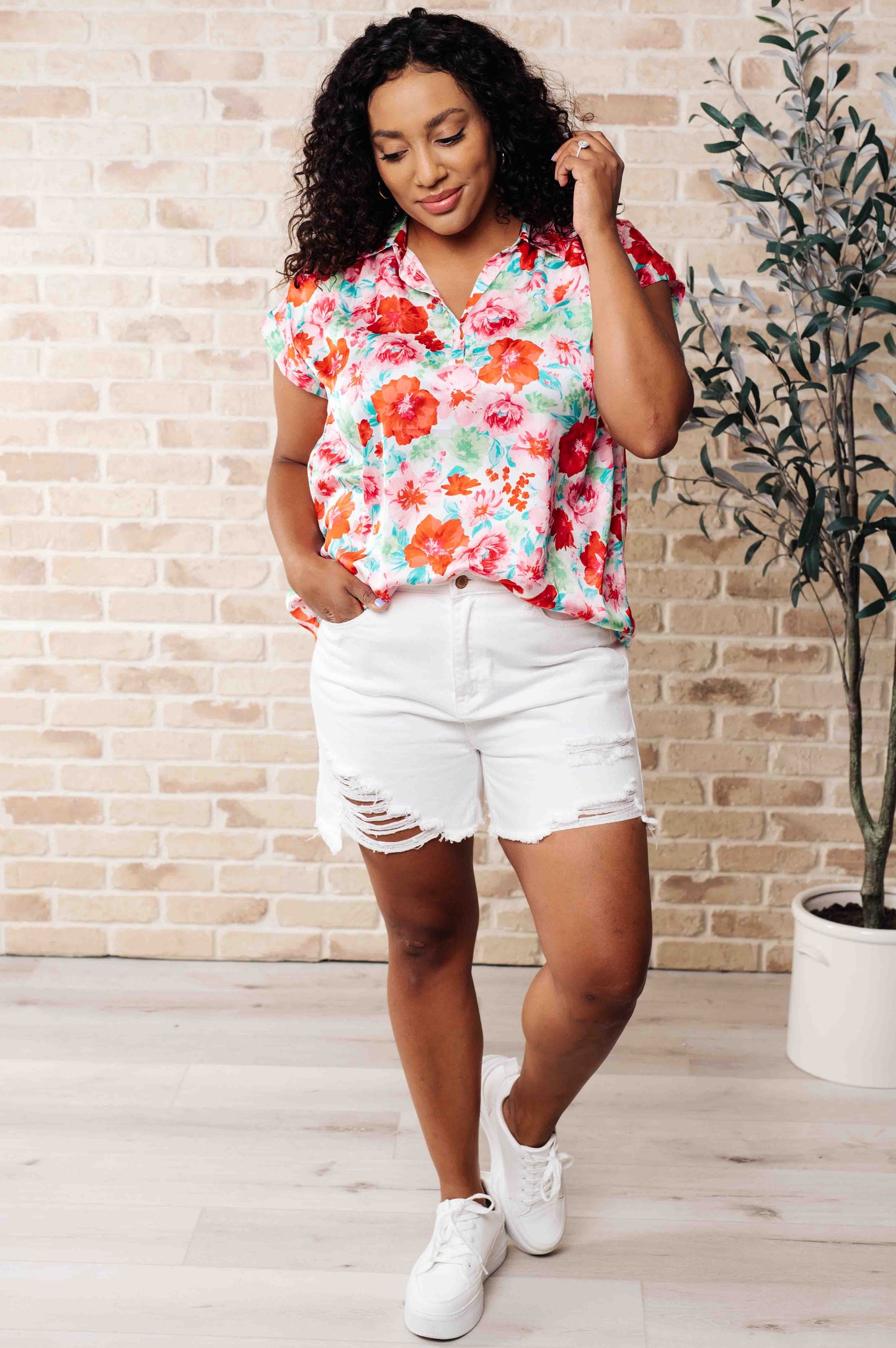 Floral Collared Blouse