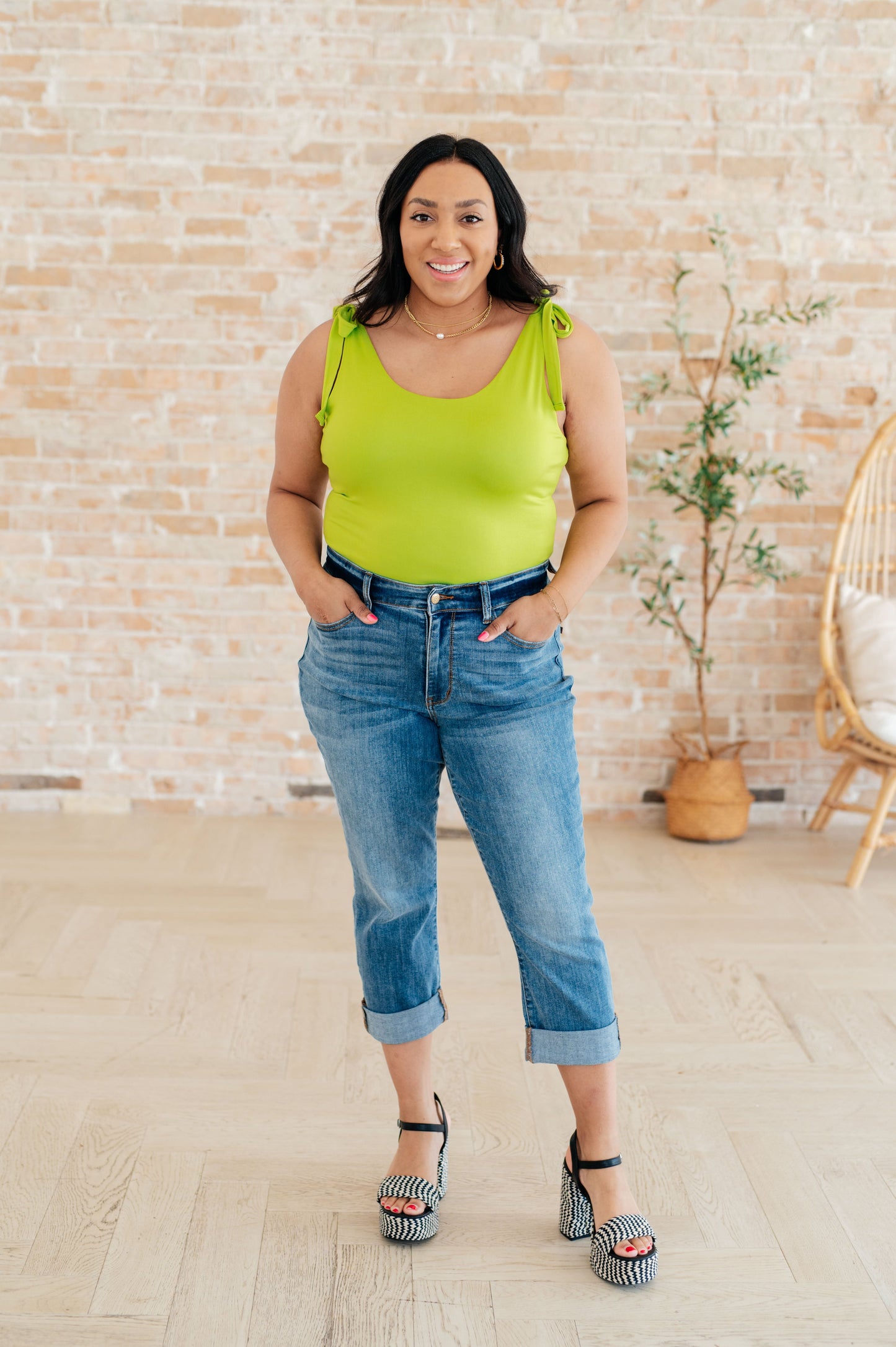 Bodysuit in Lime