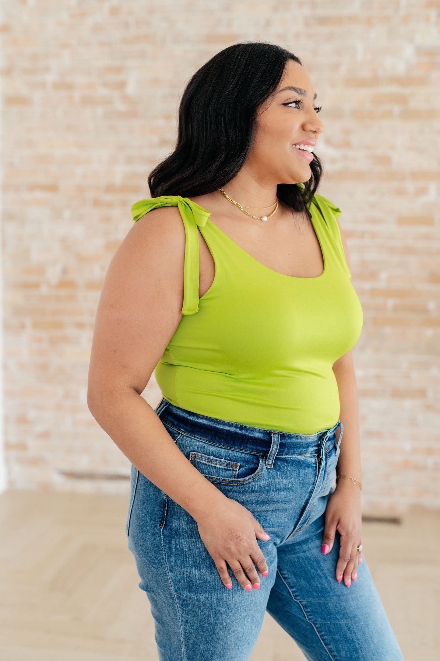 Bodysuit in Lime