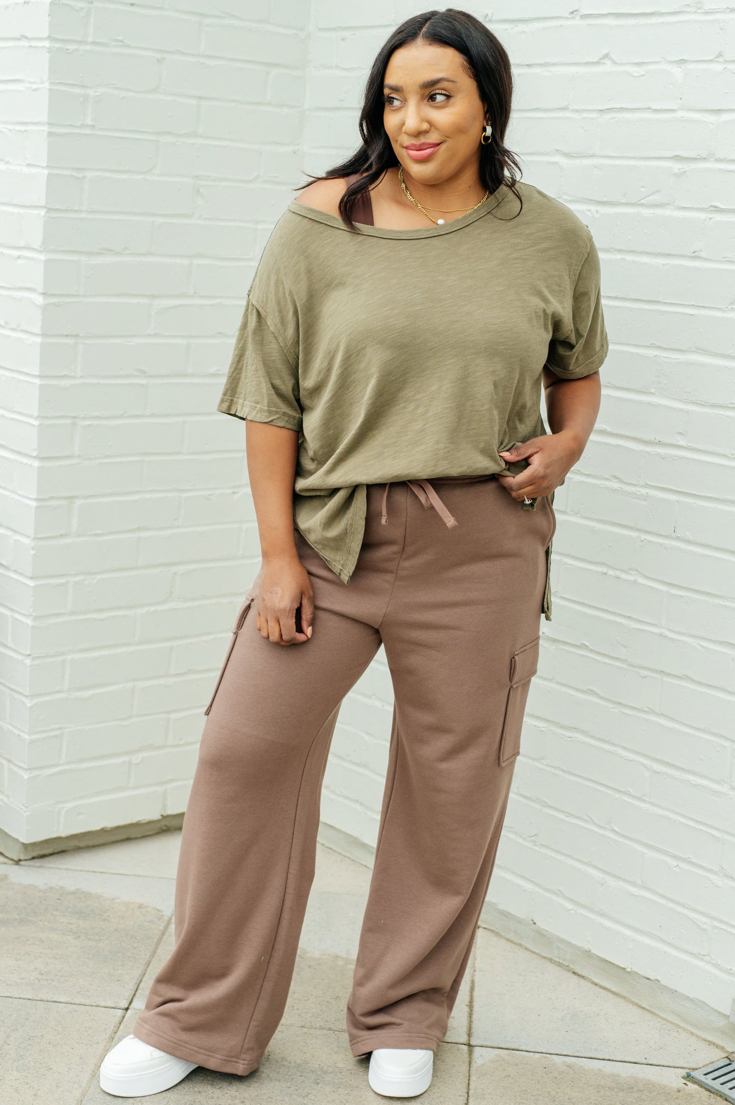 Relaxed Tee in Army