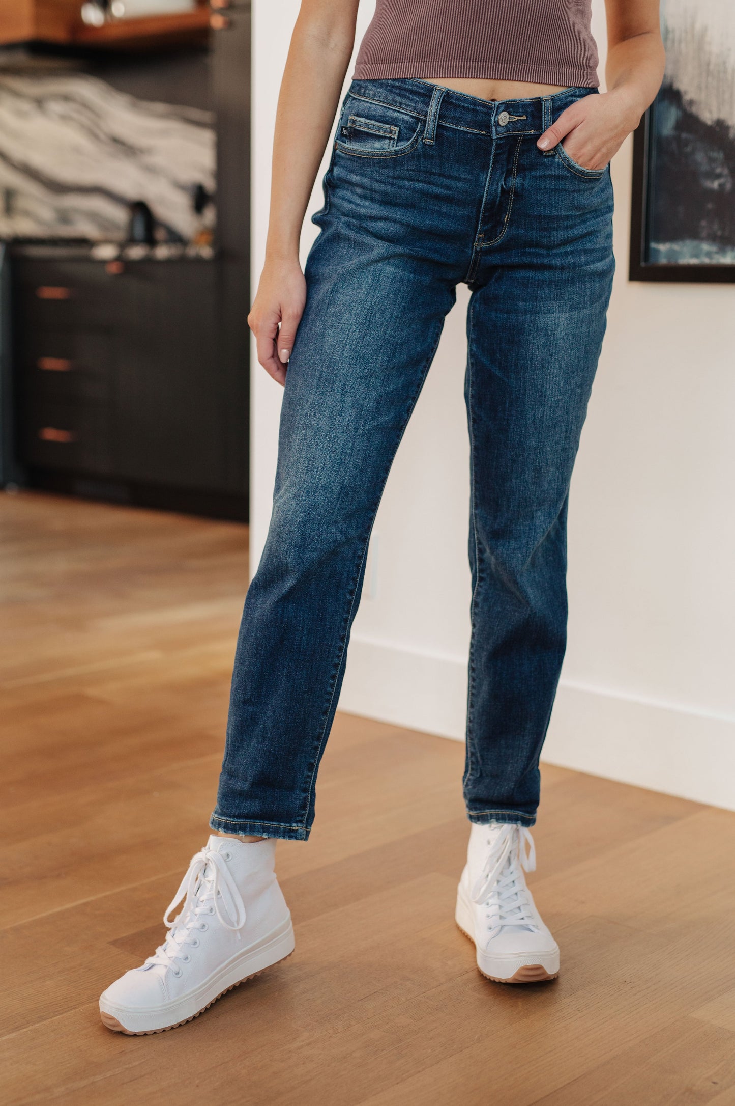 Judy Blue Cuffed Boyfriend Jeans