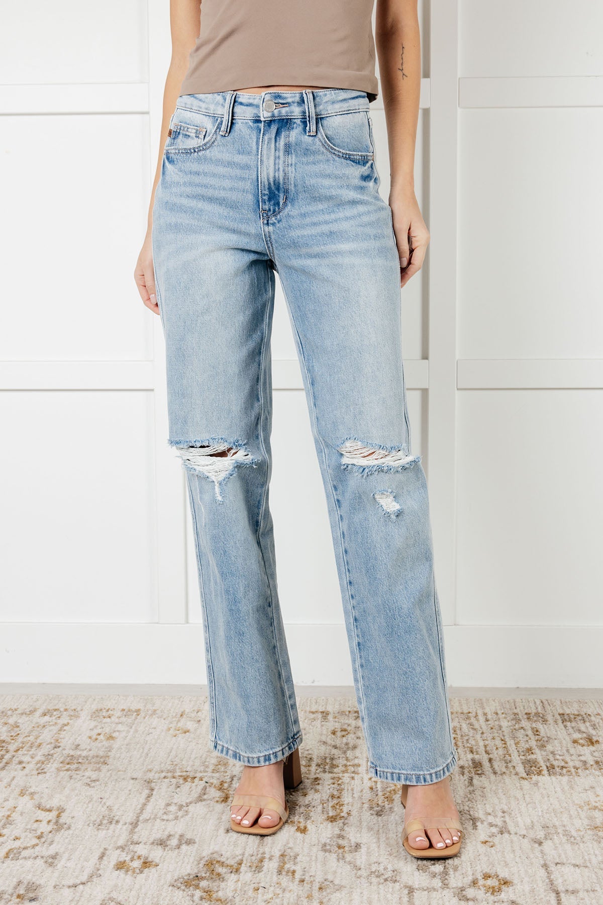 Judy Blue High Rise Rigid Magic 90's Straight Jeans