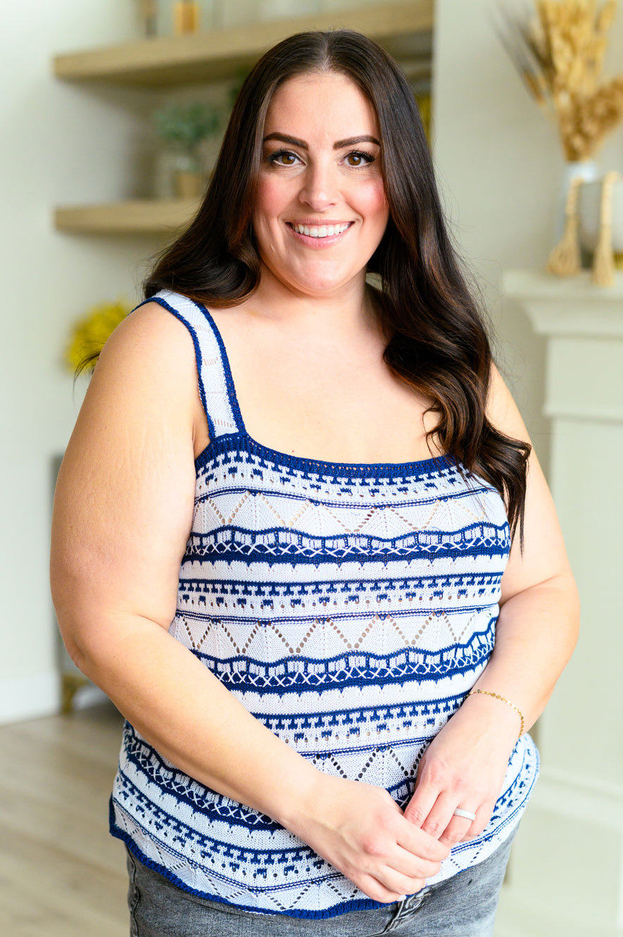 Blue Sweater Tank