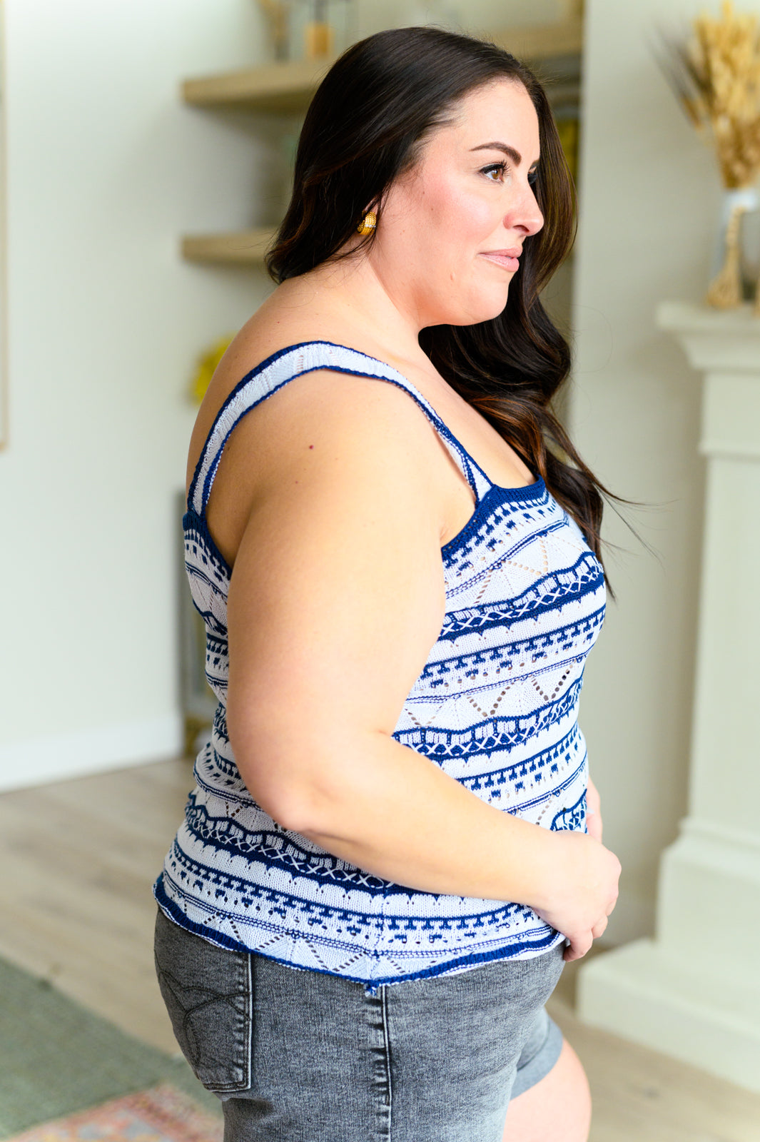 Blue Sweater Tank