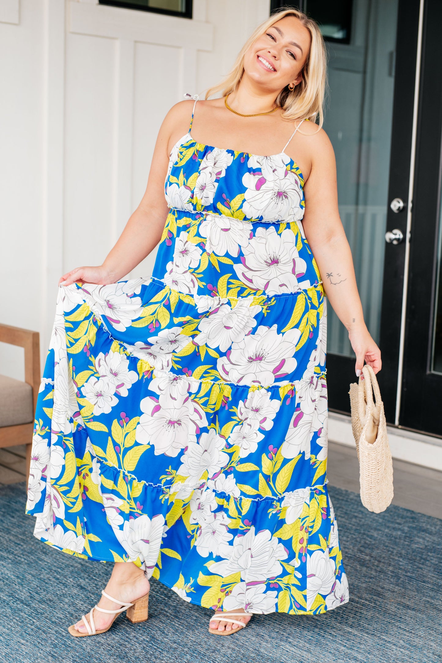 Tropical Tiered Dress