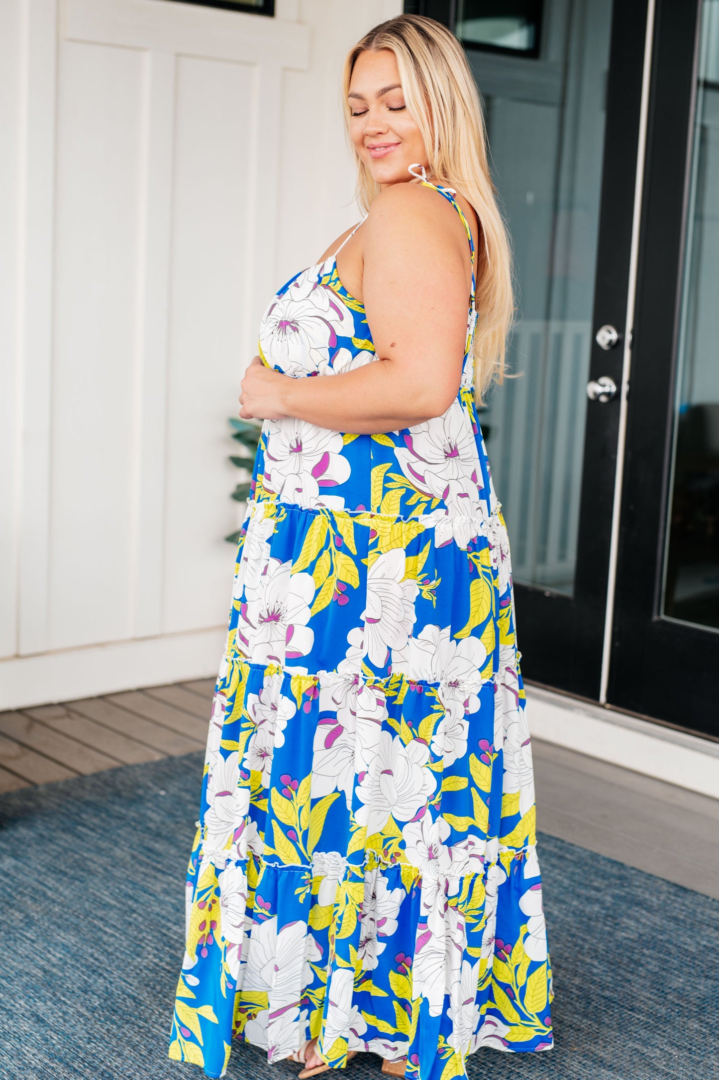 Tropical Tiered Dress