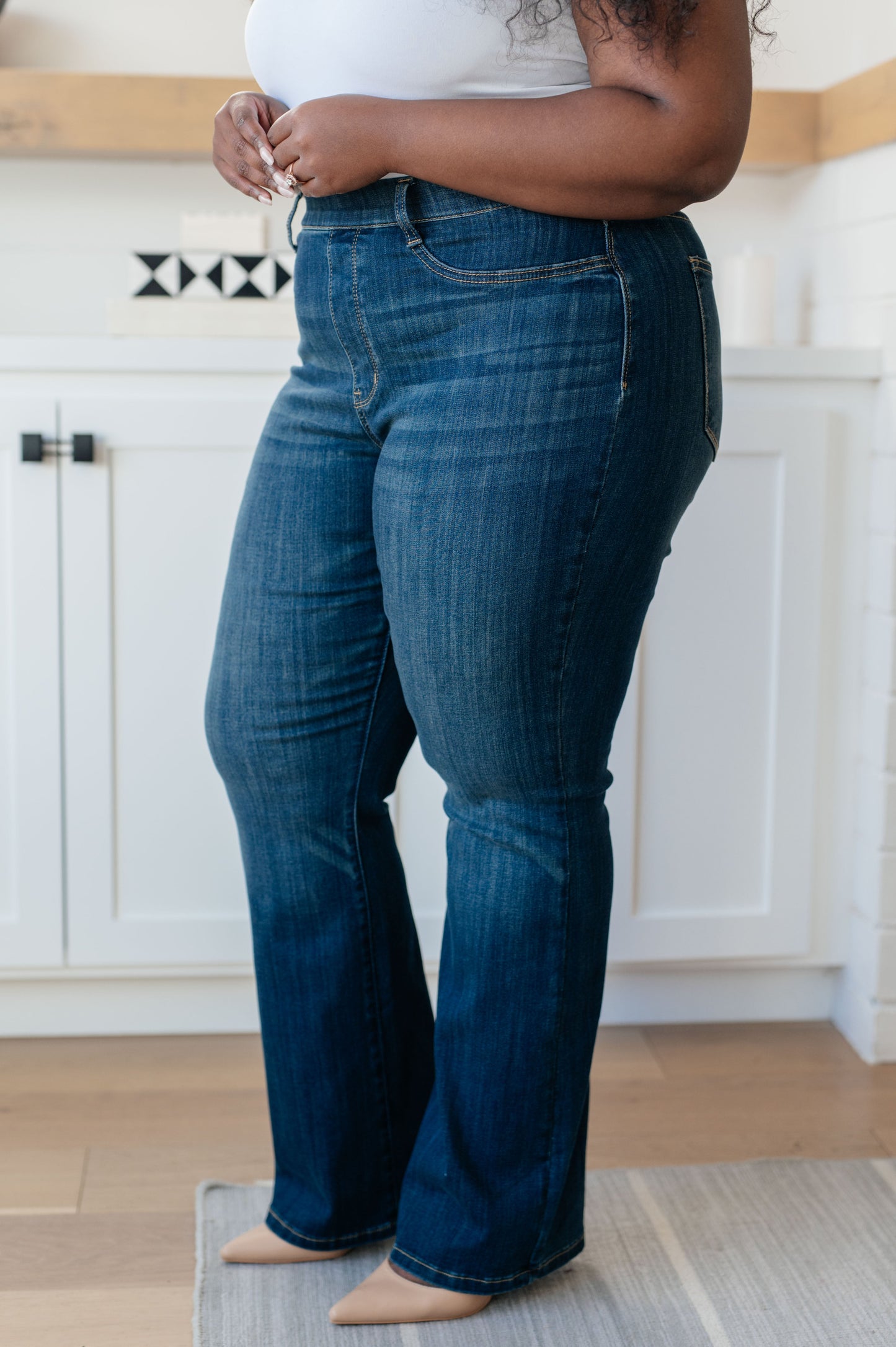 Judy Blue High Rise Pull On Slim Bootcut Jeans