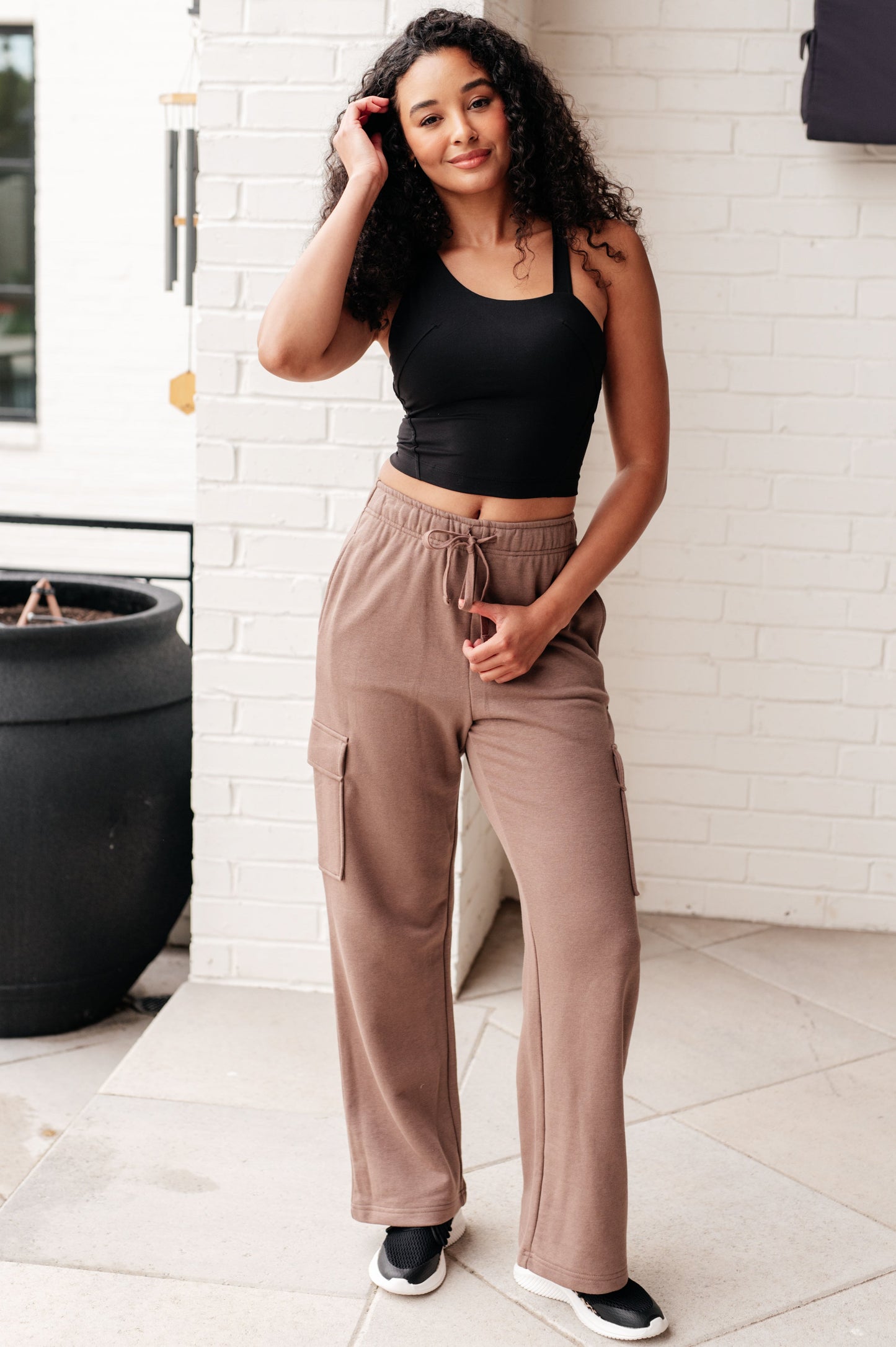 Cargo Sweatpants in Smokey Brown