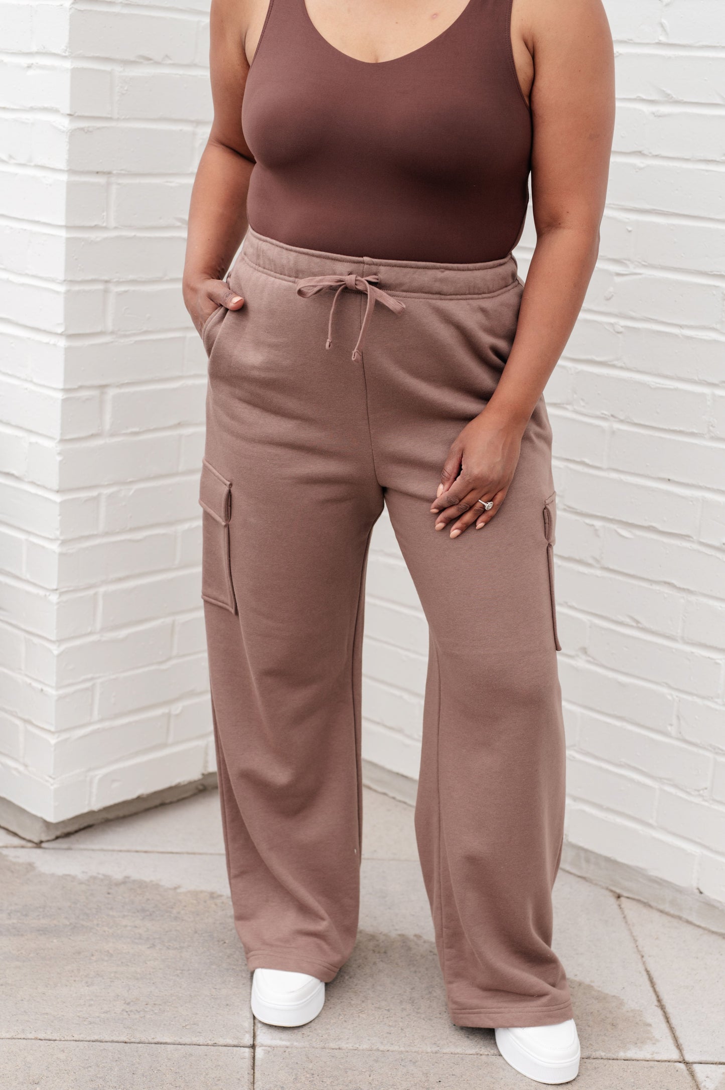 Cargo Sweatpants in Smokey Brown