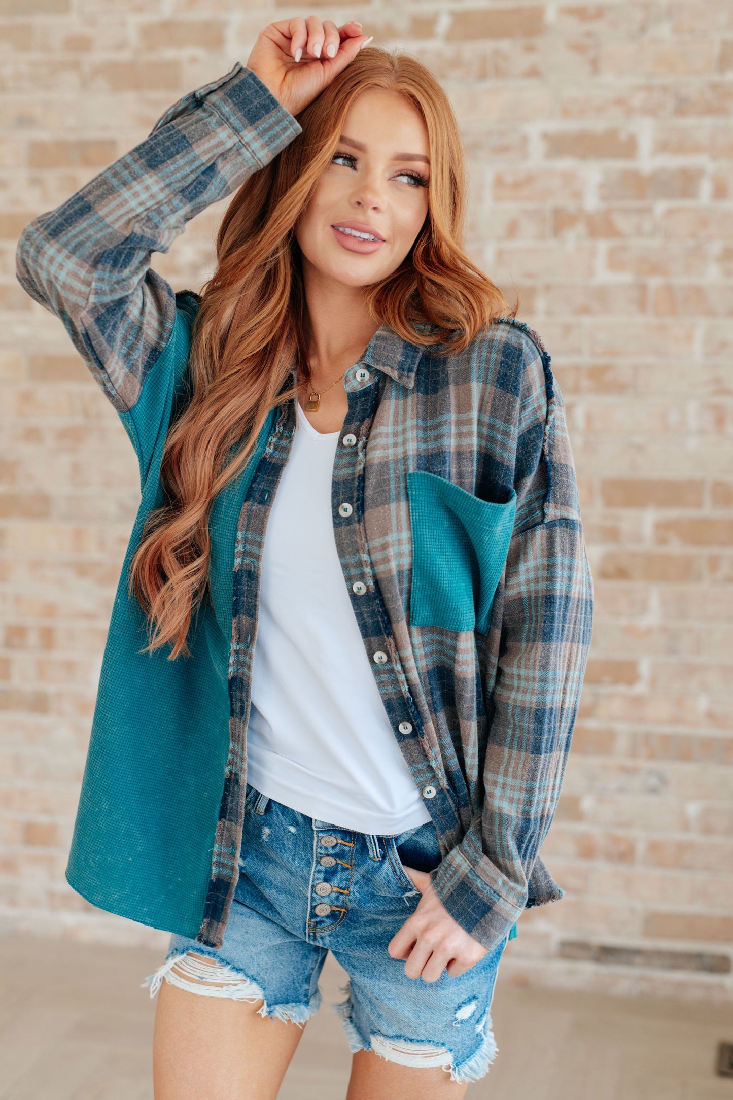 Thermal Plaid Button Up