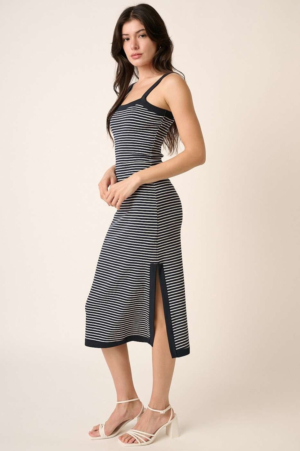 Striped Midi Cami Dress