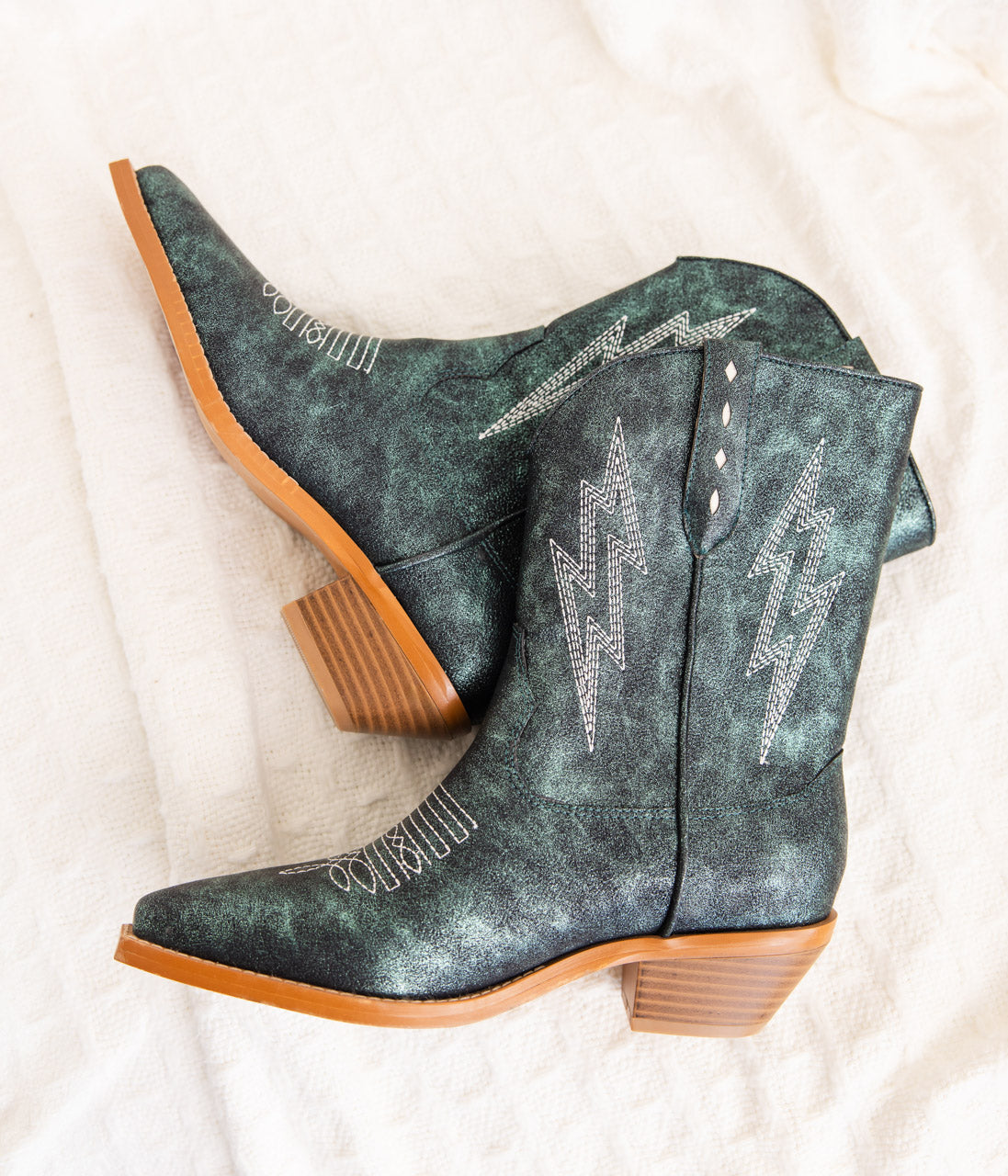 Bowie Metallic Boot in Teal