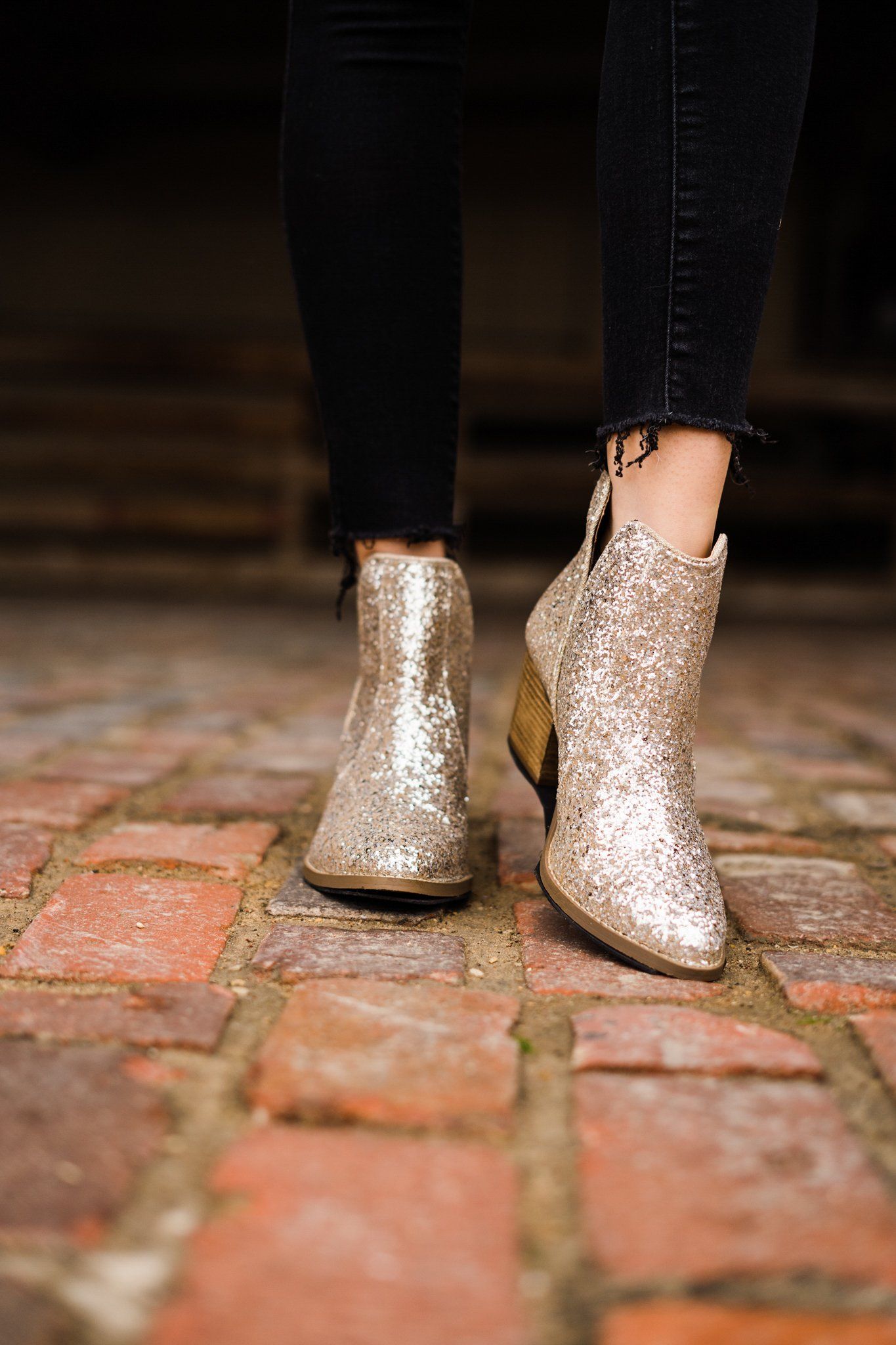 Fiera Booties in Gold