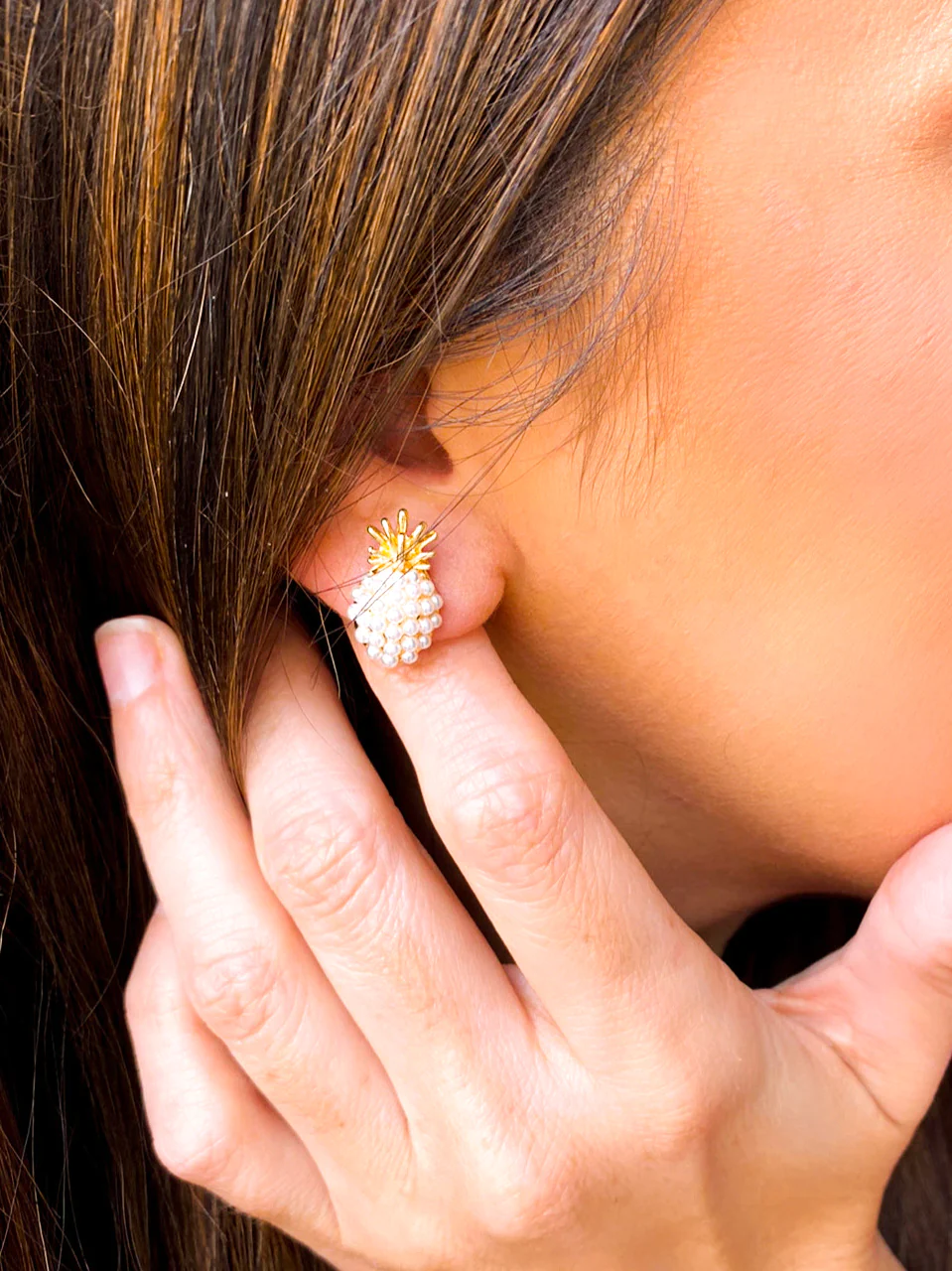 Pearl Pineapple Studs - AnnRose Boutique