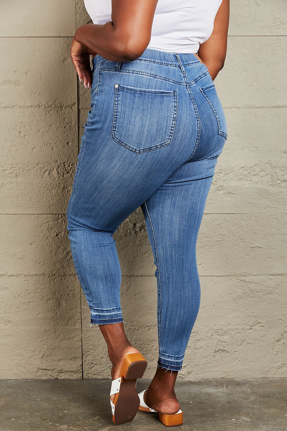 Judy Blue High Waisted Pull On Skinny Jeans - AnnRose Boutique