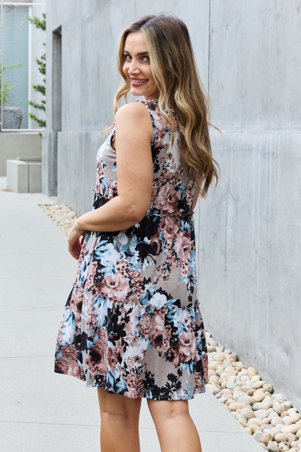 Floral Sleeveless Dress - AnnRose Boutique
