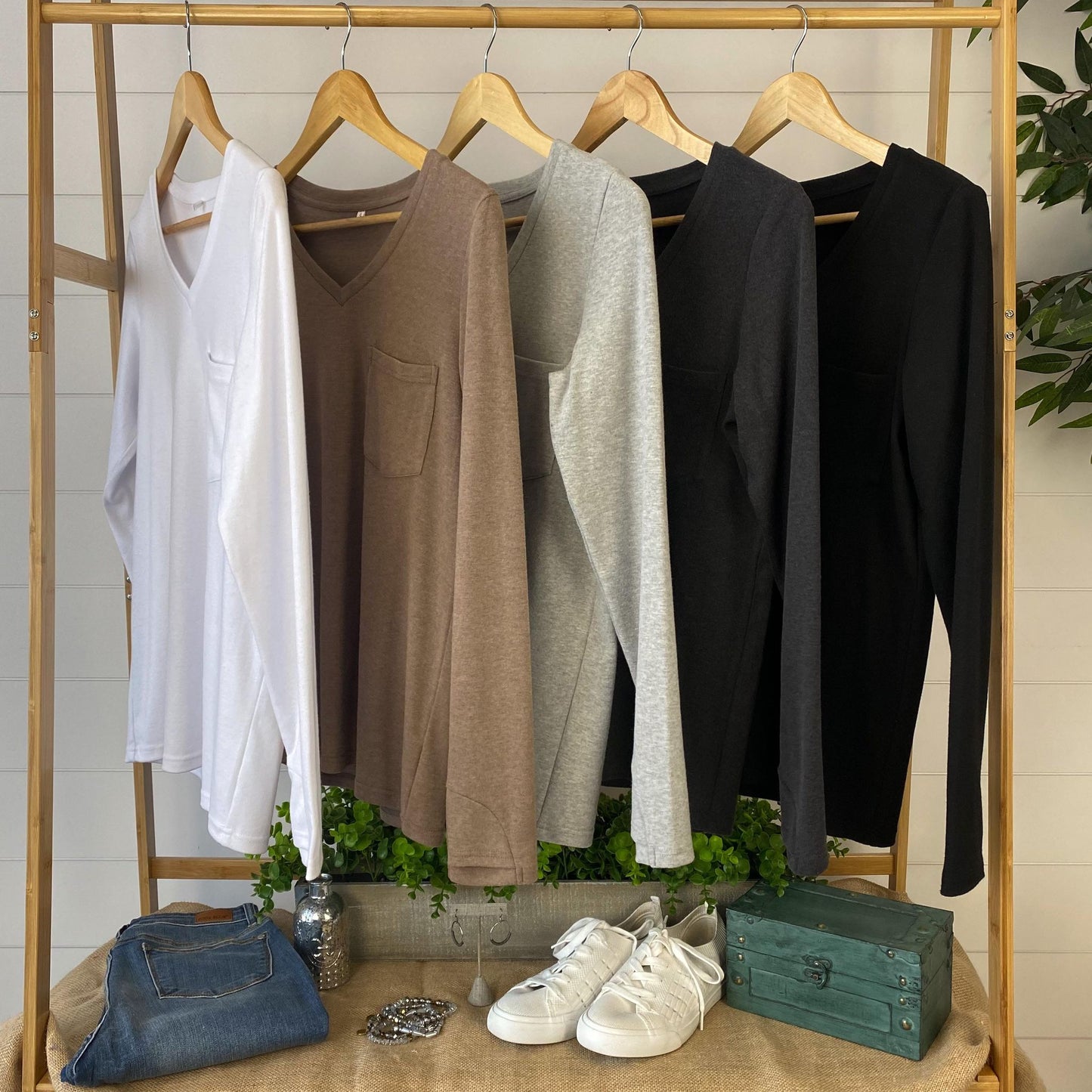Hadley Long Sleeve - White - AnnRose Boutique