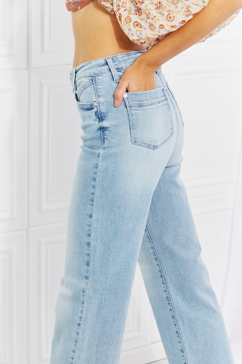 Judy Blue High Waist Wide Leg Jeans* - AnnRose Boutique