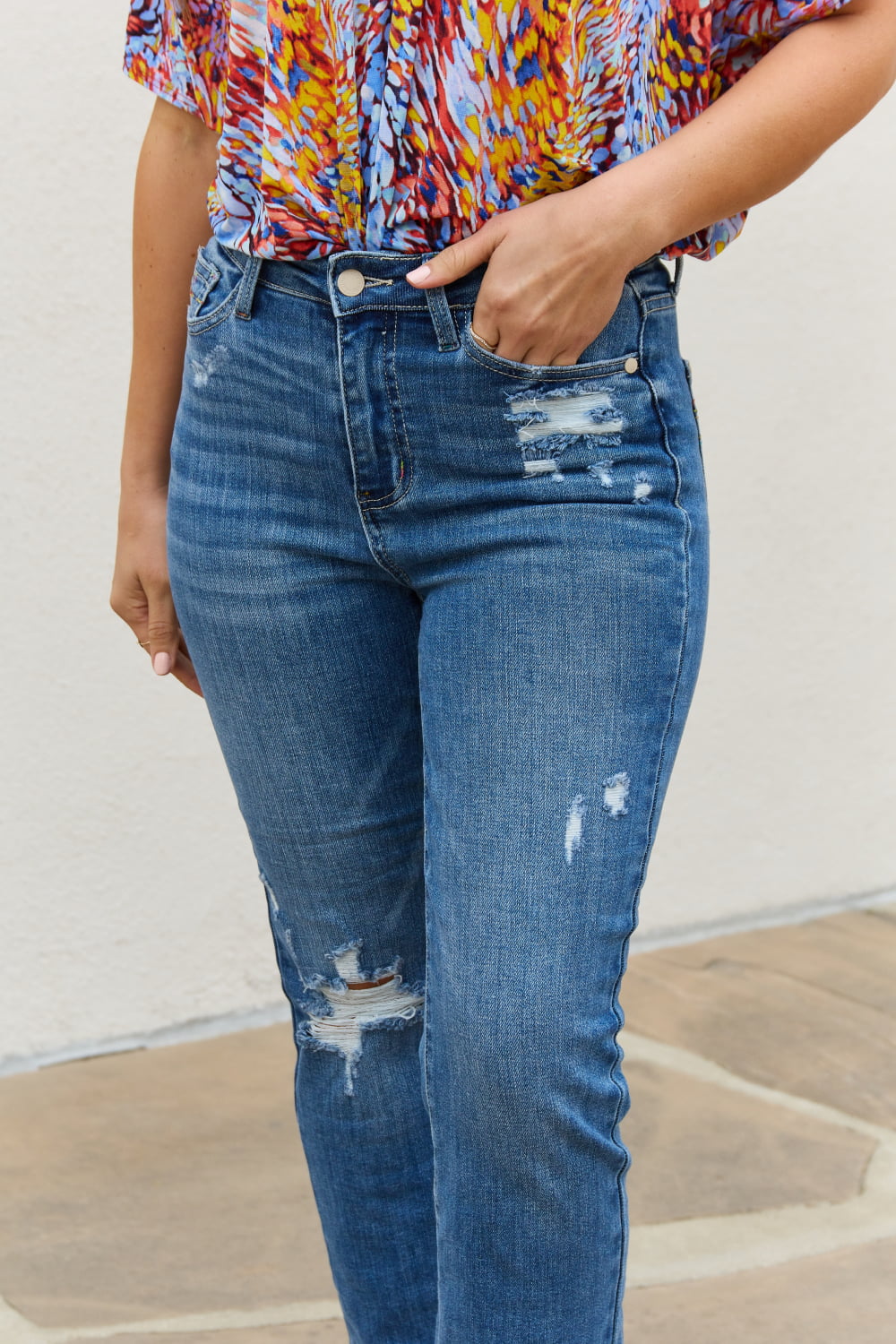 Judy Blue High Waisted Straight Jeans - AnnRose Boutique