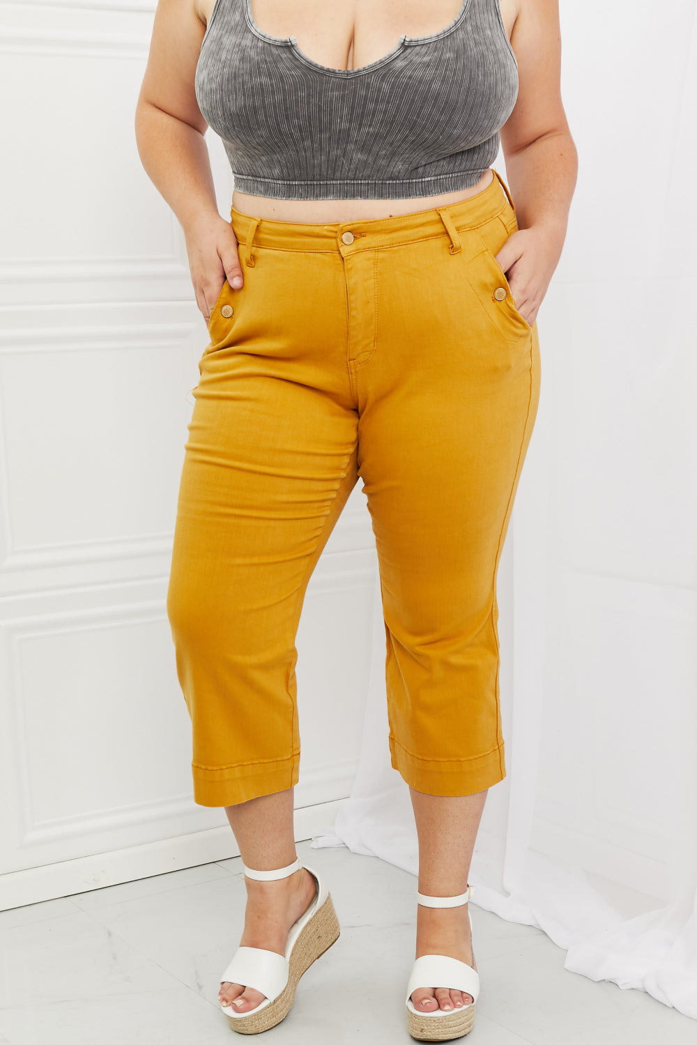 Judy Blue Straight Leg Cropped Jeans* - AnnRose Boutique
